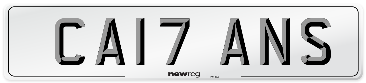 CA17 ANS Number Plate from New Reg